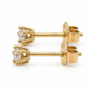 585 Gelbgold Ohrstecker Zirkonia 3 mm – klassischer Solitär (6 Krappen)