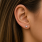 585 Weißgold Ohrstecker mit Zirkonia – 6er Krappenfassung (3 mm)