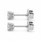 585 Weißgold Ohrstecker mit Zirkonia – 6er Krappenfassung (3 mm)