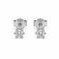 585 Weißgold Ohrstecker mit Zirkonia 3 mm in 6er Krappenfassung