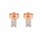 585 Roségold Ohrstecker mit Zirkonia 3 mm in 4er Krappenfassung