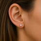 585 Roségold Ohrstecker mit Zirkonia – 4er Krappenfassung (3 mm)