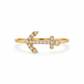 Anker Ring aus 585 Gelbgold mit Zirkonia in Frontansicht
