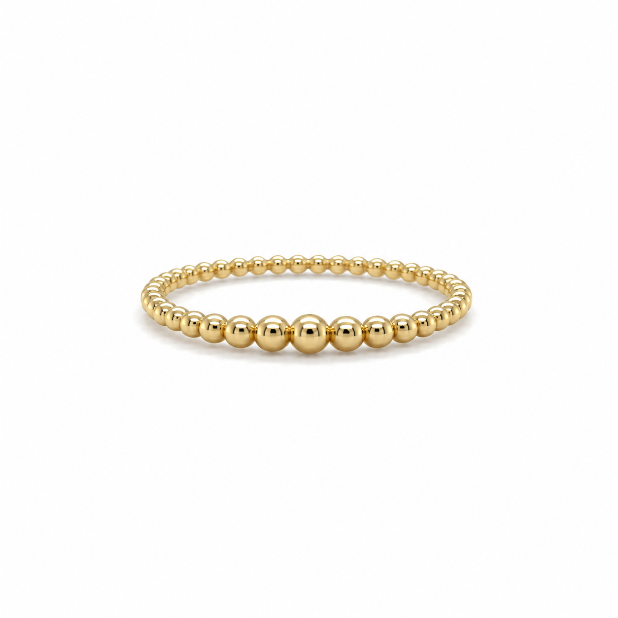 Kugelring aus 585 Gelbgold