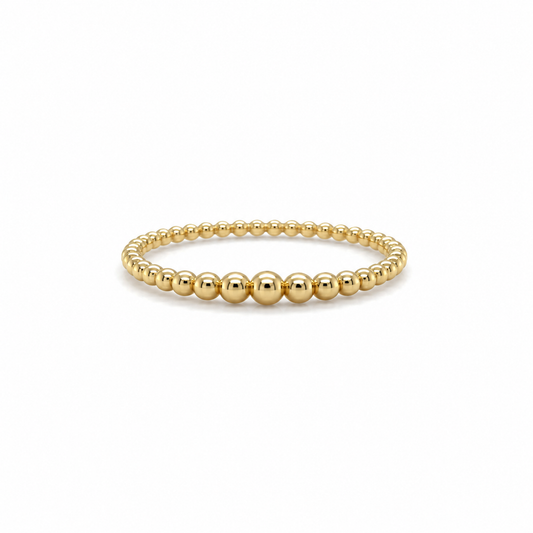 Kugelring aus 585 Gelbgold