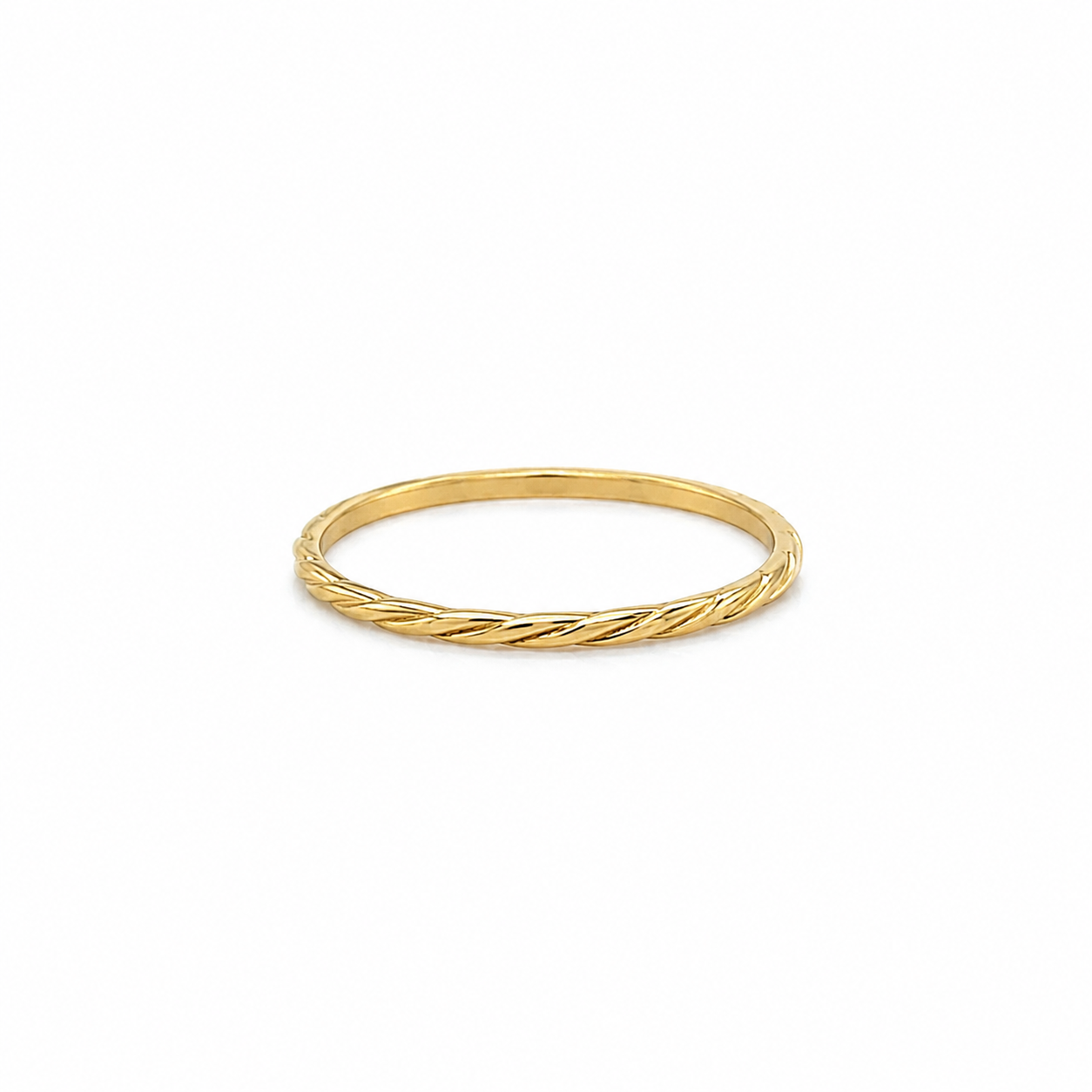 Gedrehter Ring aus 585 Gelbgold