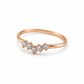 Roségold Ring mit fünf Zirkonia Steinen in V-Form