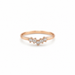 Wishbone Ring aus 585 Roségold mit Zirkonia Steinen