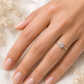 Verlobungsring aus 585 Weißgold mit rundem Zirkonia