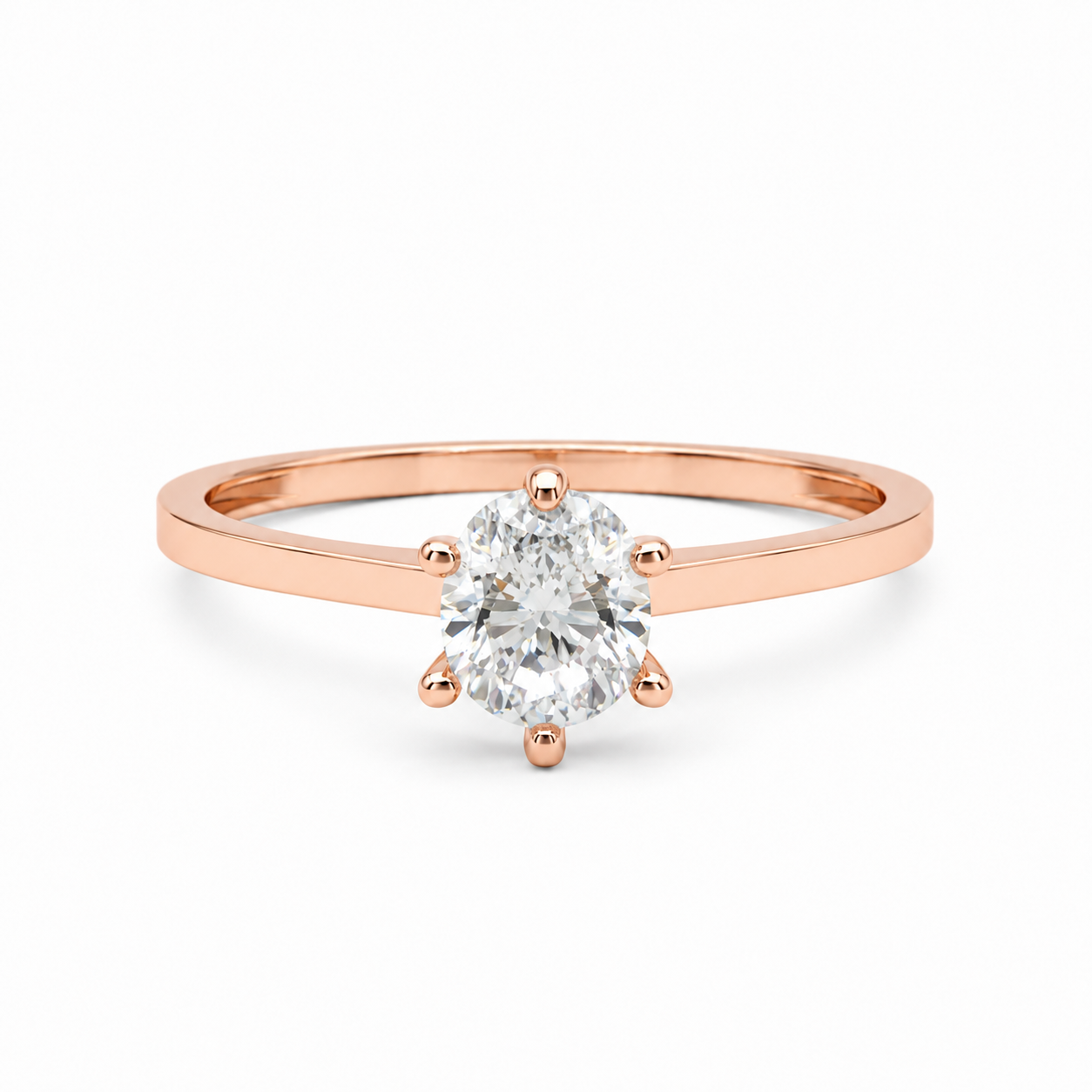 Verlobungsring aus 585 Rotgold mit Zirkonia