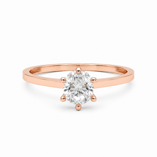 Verlobungsring aus 585 Rotgold mit Zirkonia