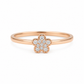 Ring aus 585 Rotgold mit Zirkonia Blütenmotiv