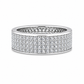 Breiter Zirkonia Ring 925 Silber 7 mm Frontansicht