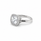 Halo Ring aus 925 Silber mit facettiertem Zirkonia