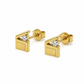 585 Gelbgold Ohrstecker Filmklappe mit Zirkonia – ca. 6,5 mm