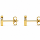 585 Gelbgold Ohrstecker Filmklappe mit Zirkonia – ca. 6,5 mm