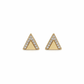 585 Gelbgold Ohrstecker Dreieck mit Zirkonia – ca. 7 mm