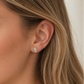 585 Gelbgold Ohrstecker Engel mit Zirkonia & Herzdetail – 6 mm