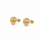 585 Gelbgold Ohrstecker Muschel – 8 mm strukturierte Oberfläche
