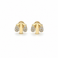 585 Gelbgold Ohrstecker Waage mit Zirkonia – 7 mm