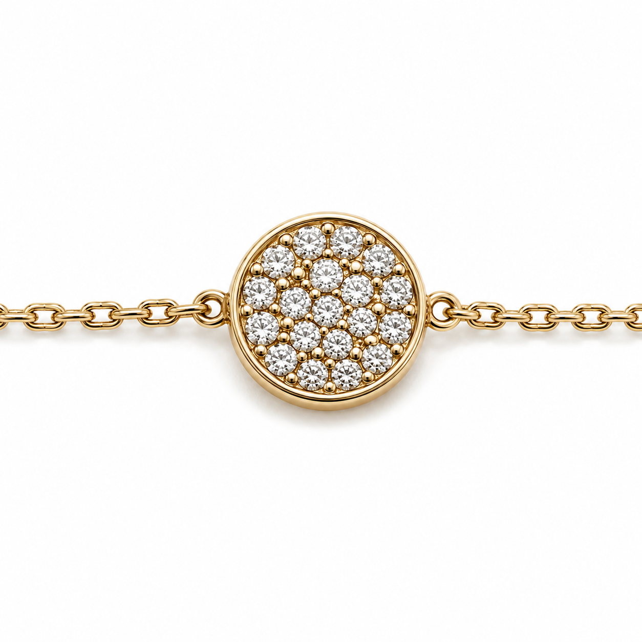 Feines Goldarmband mit 0,10 ct Brillanten Detailansicht