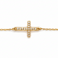 Kreuz Armband aus 585er Gelbgold mit Brillanten Detailansicht