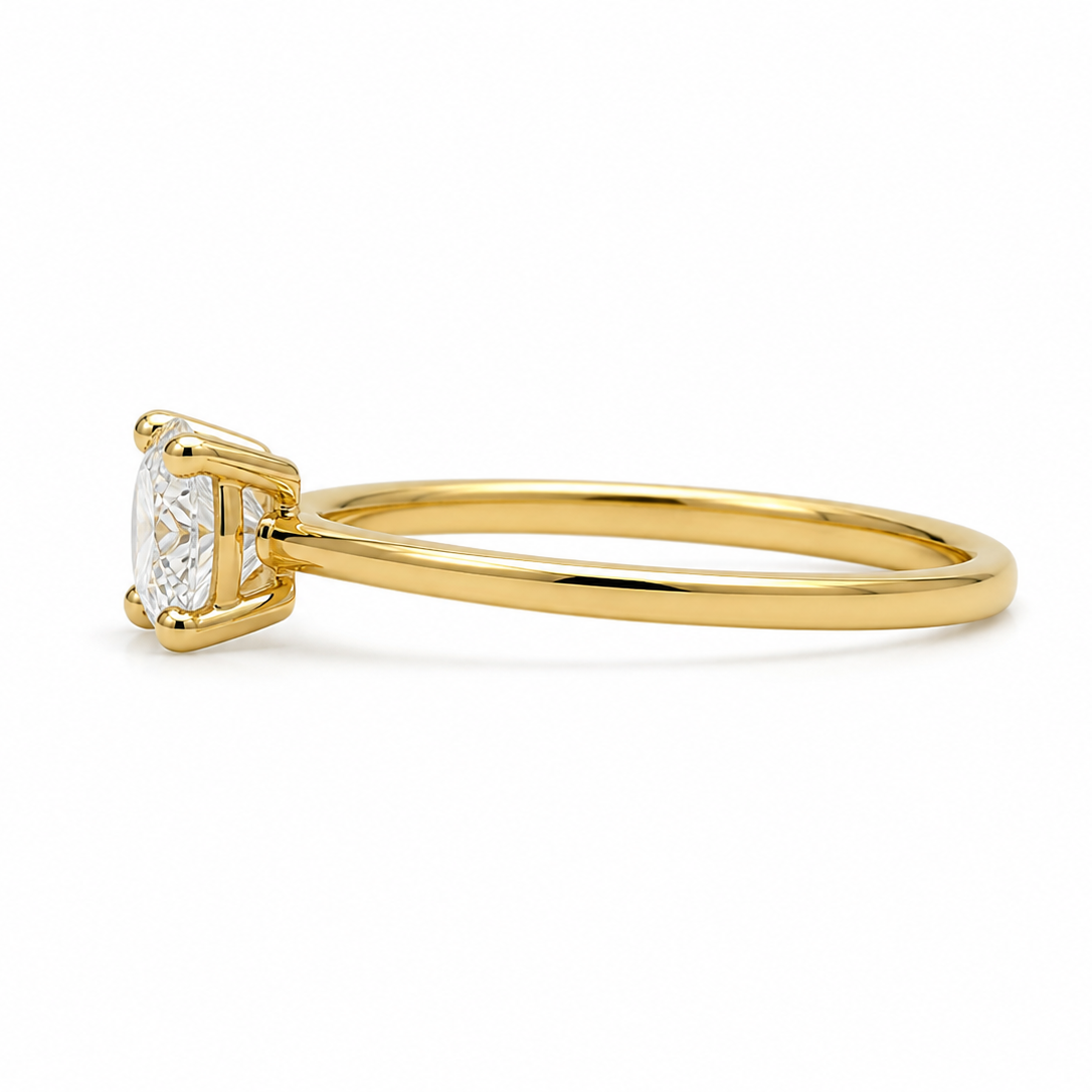 Seitenansicht Ringschiene Gelbgold 585