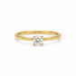 Solitärring 585 Gelbgold mit Zirkonia Frontansicht