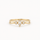 585 Gelbgold Ring mit Marquise Zirkonia und seitlichen Steinen filigranes Design Größe 52