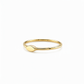Minimalistischer Damenring 585 Gelbgold mit poliertem Blattelement