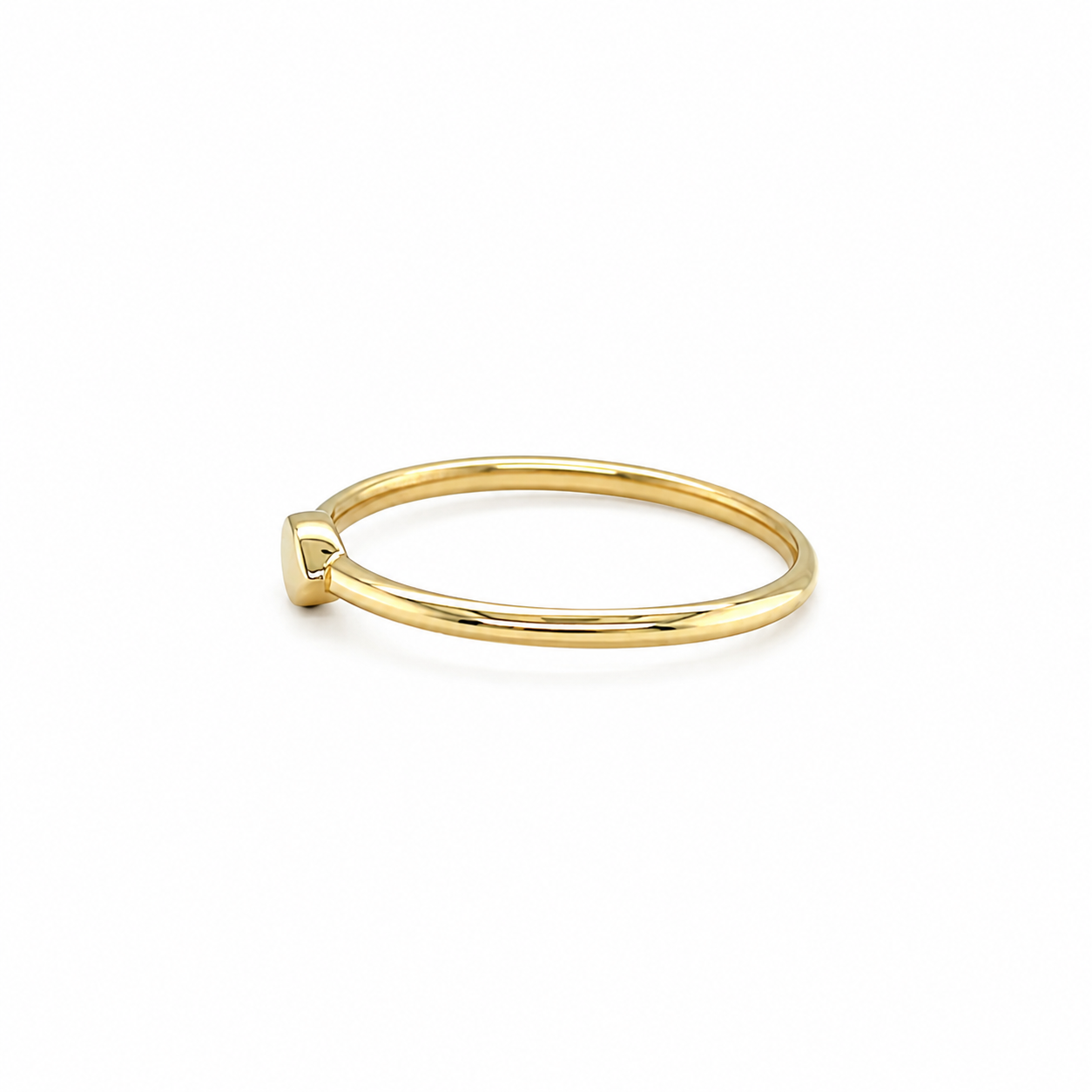 Damenring aus 585 Gelbgold mit glänzend poliertem Navette-Element