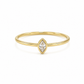 Filigraner Damenring aus 585 Gelbgold mit weißem Zirkonia in Navetteform