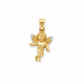 Schutzengel Anhänger aus 585 Gelbgold bicolor