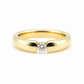 Spannring 585 Gelbgold mit Brillant Frontansicht