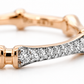 750 Rotgold Brillantring 0,30 ct W/SI – Eleganter Damenring – Größe 54