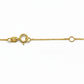585 Gelbgold Kette mit zwei verbundenen Ringen