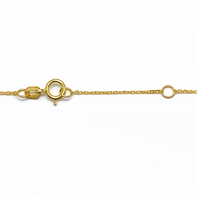 585 Gelbgold Kette mit zwei verbundenen Ringen