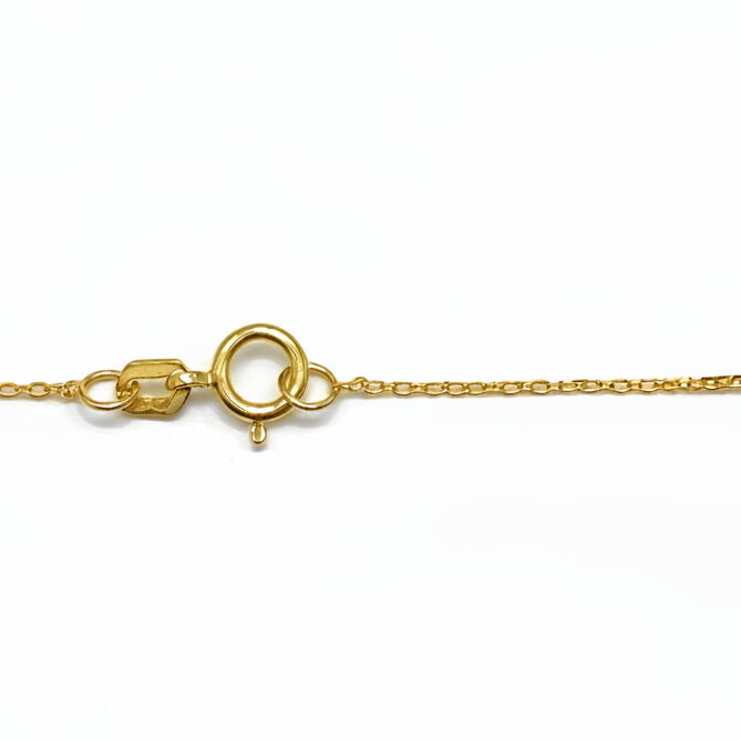 585 Gelbgold Kette mit Zirkonia – verschlungenes Design