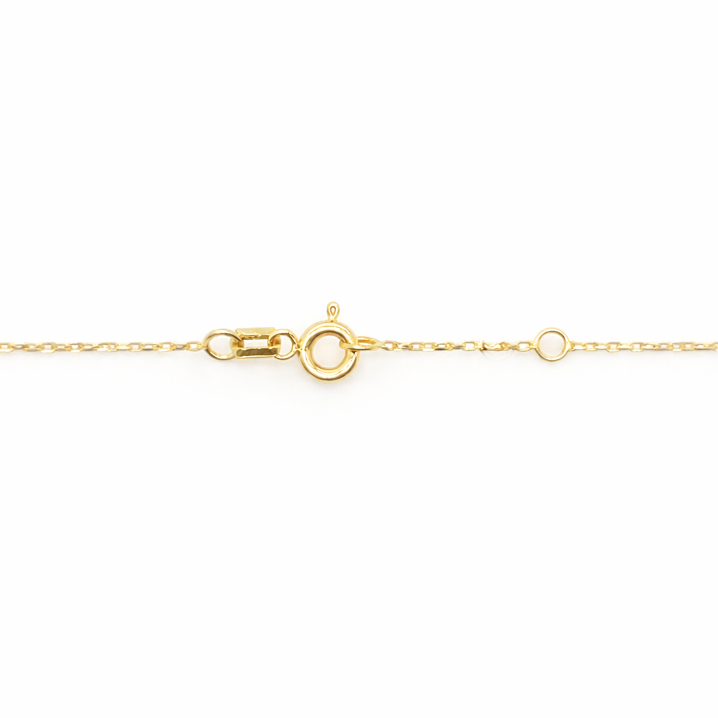 585 Gelbgold Kette 45 cm Tricolor Verschluss