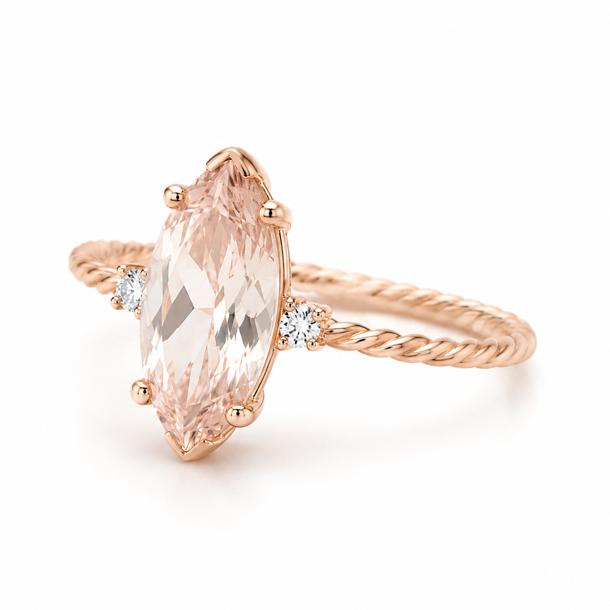 585 Rotgold Ring mit Turmalin & Brillanten – 1,63 ct – Größe 58