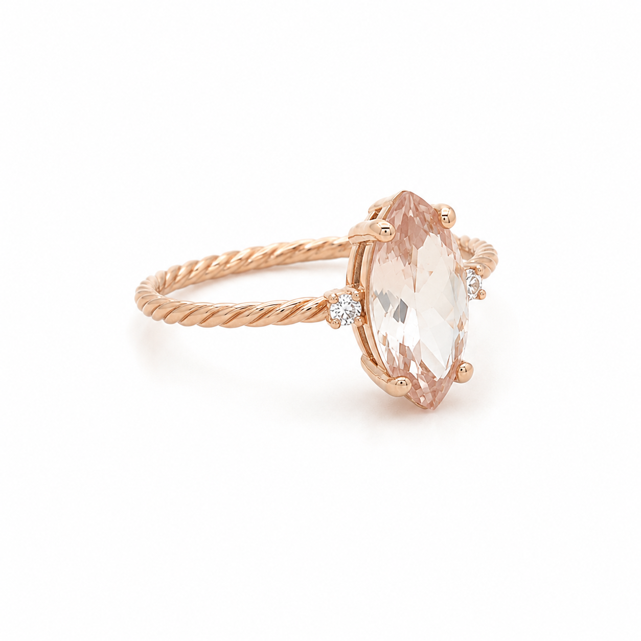 585 Rotgold Ring mit Turmalin & Brillanten – 1,63 ct – Größe 58