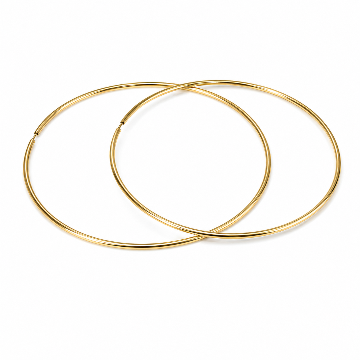 585 Gold Creolen 60 mm – Große Damen & Unisex Ohrringe