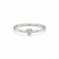 585 Weißgold Herzring mit Brillant – Damenring & Verlobungsring