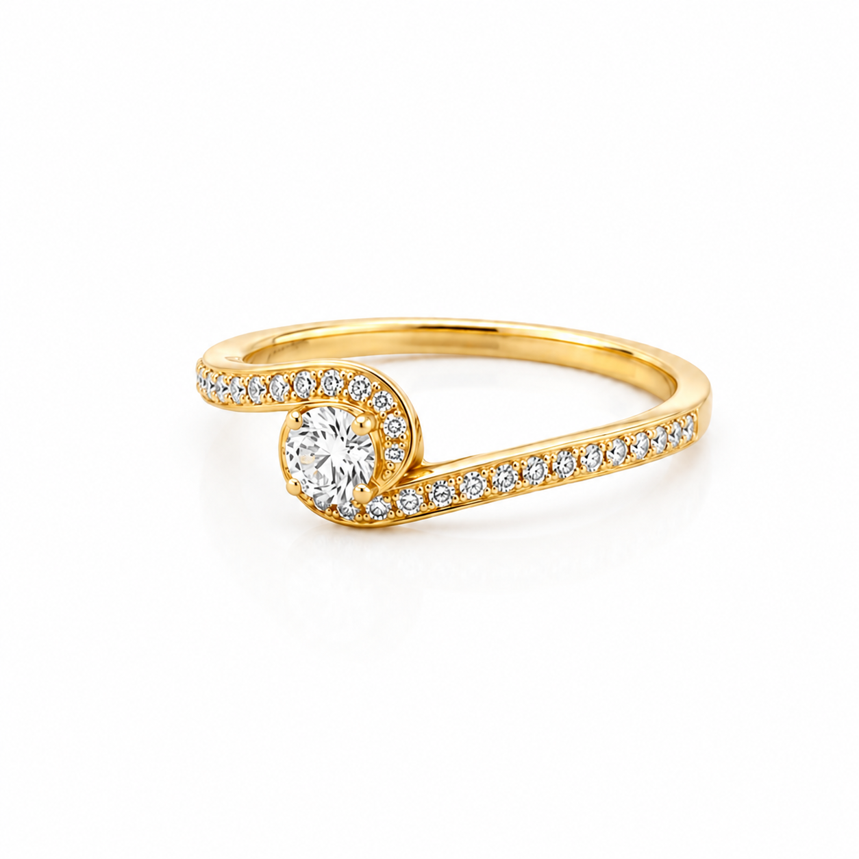 Brillantring 585 Gelbgold mit 0,23 ct Diamanten in TW-SI