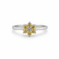 Zarter Ring aus 925er Silber mit Zirkonia in floraler Anordnung