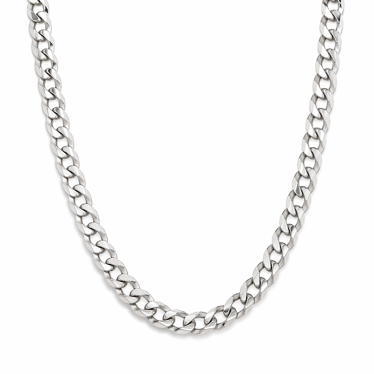 Silberkette 925 – Panzerkette 6,5 mm breit, massiv, 60 cm