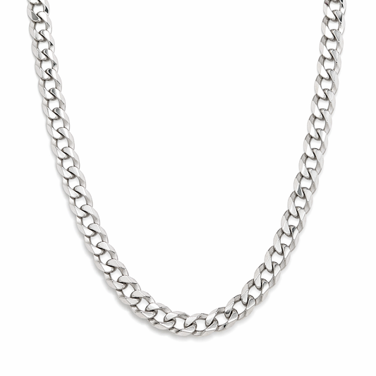Silberkette 925 – Panzerkette 6,5 mm breit, massiv, 60 cm