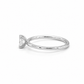 Ovaler Diamant-Verlobungsring aus 585er Weißgold mit 0,30 ct G/SI in Seitenansicht