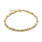 Diamantiertes Goldarmband Bicolor 17 bis 19 cm