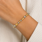 Damenarmband 585 Gold zweifarbig mit Weißgold Akzenten